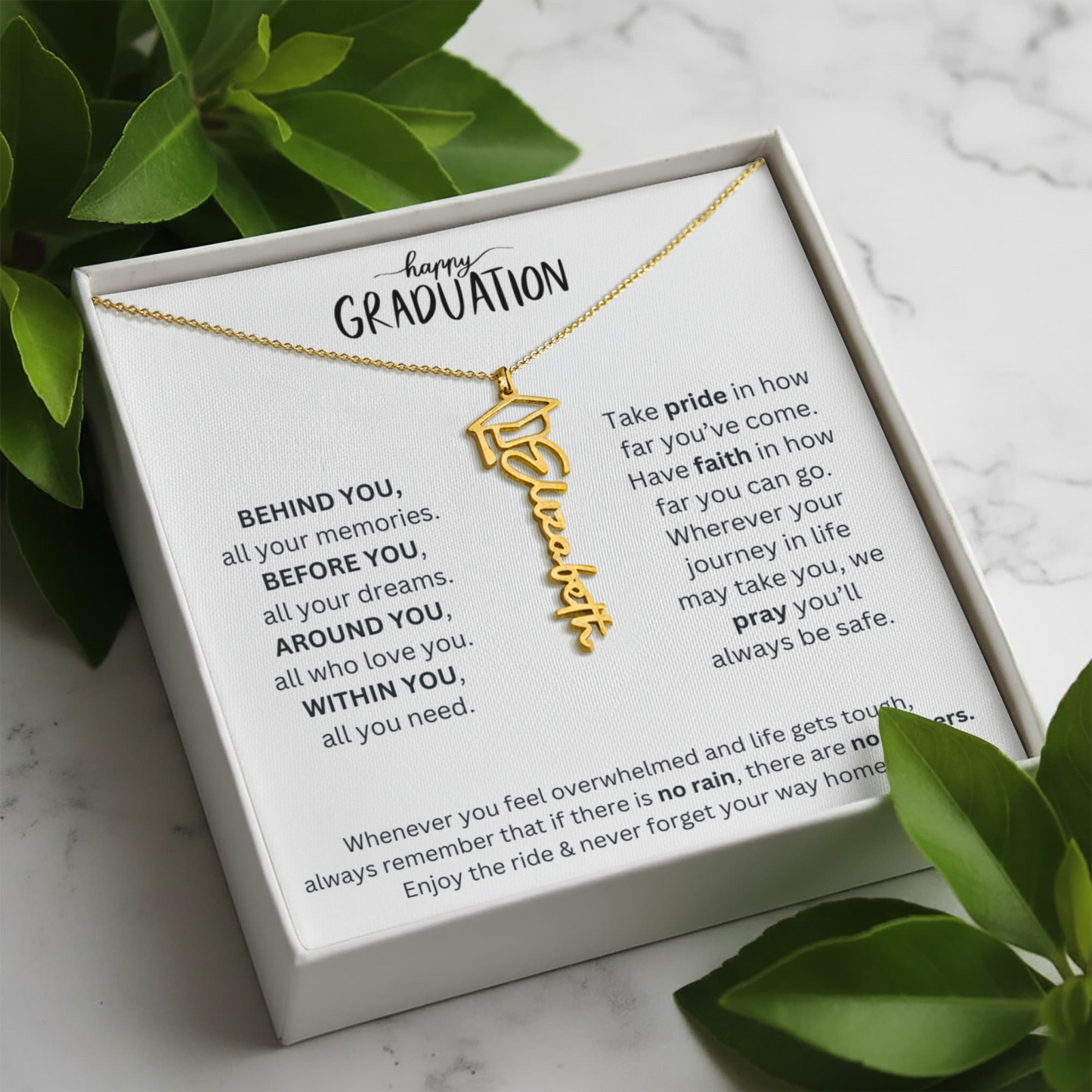 Happy Graduation - Graduation Name Necklace