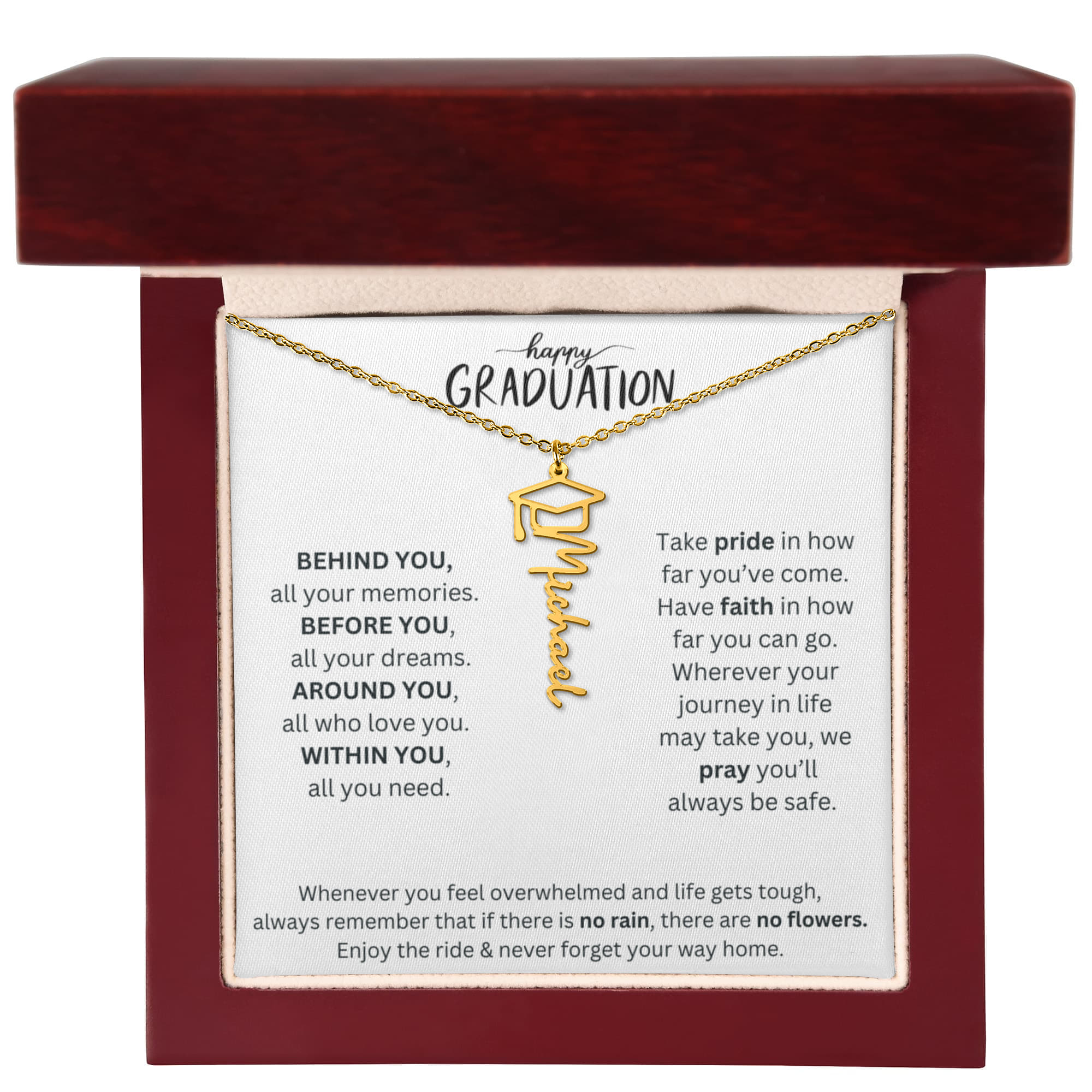 Happy Graduation - Graduation Name Necklace