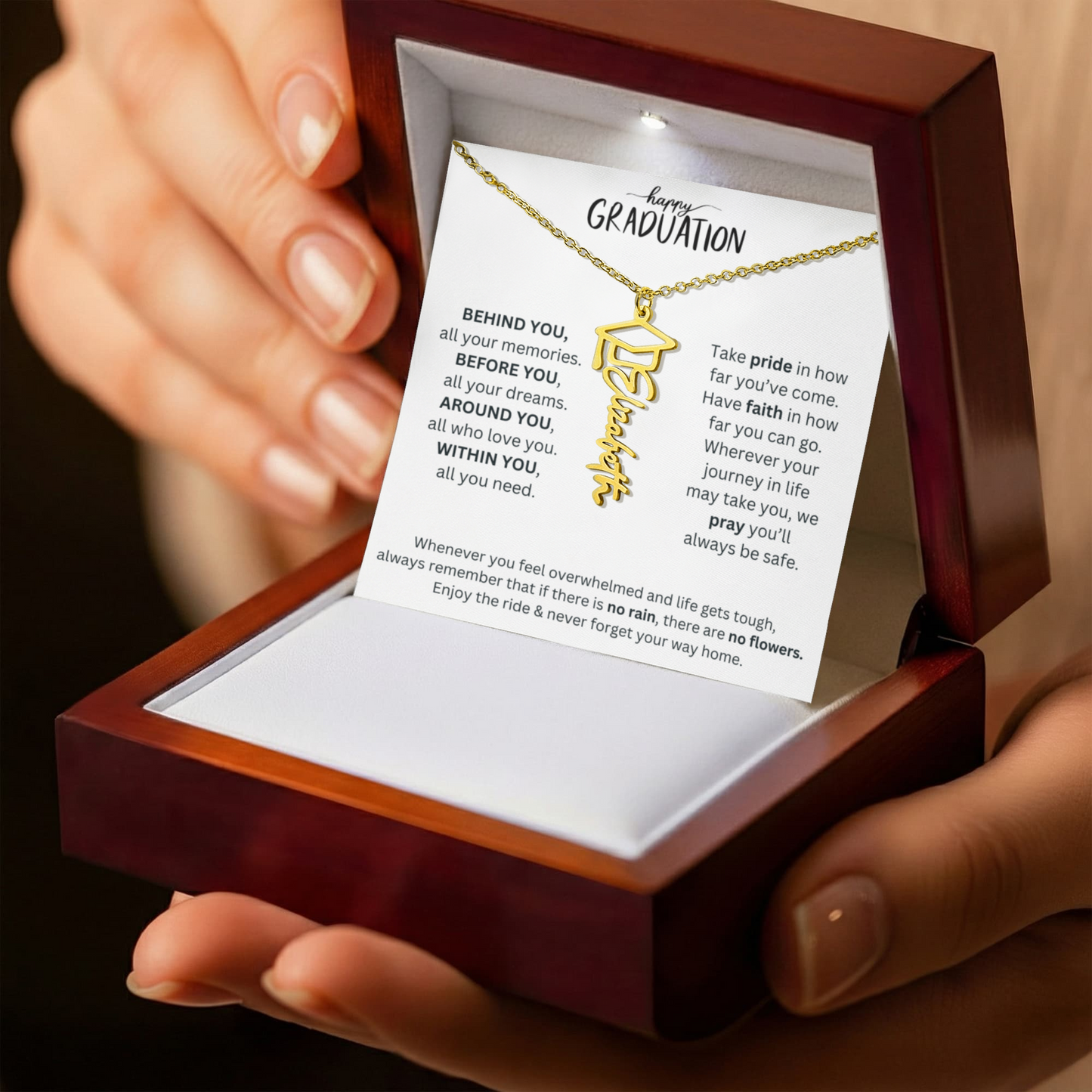 Happy Graduation - Graduation Name Necklace