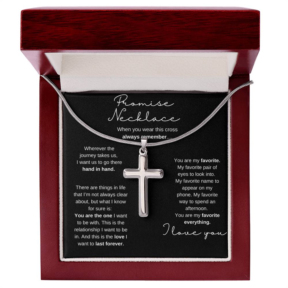 To My Boyfriend - Promise Cross Necklace