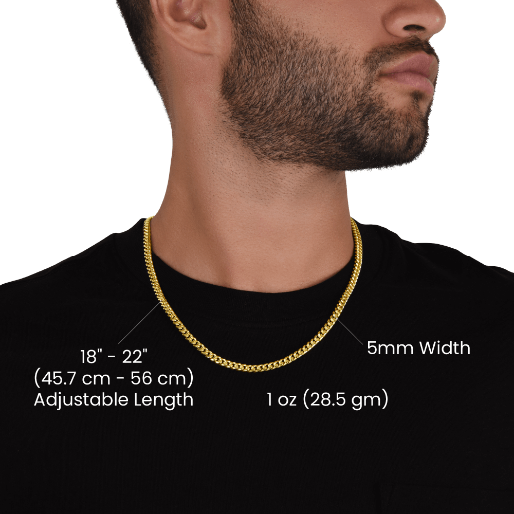 To My Amazing Son - Cuban Chain Necklace