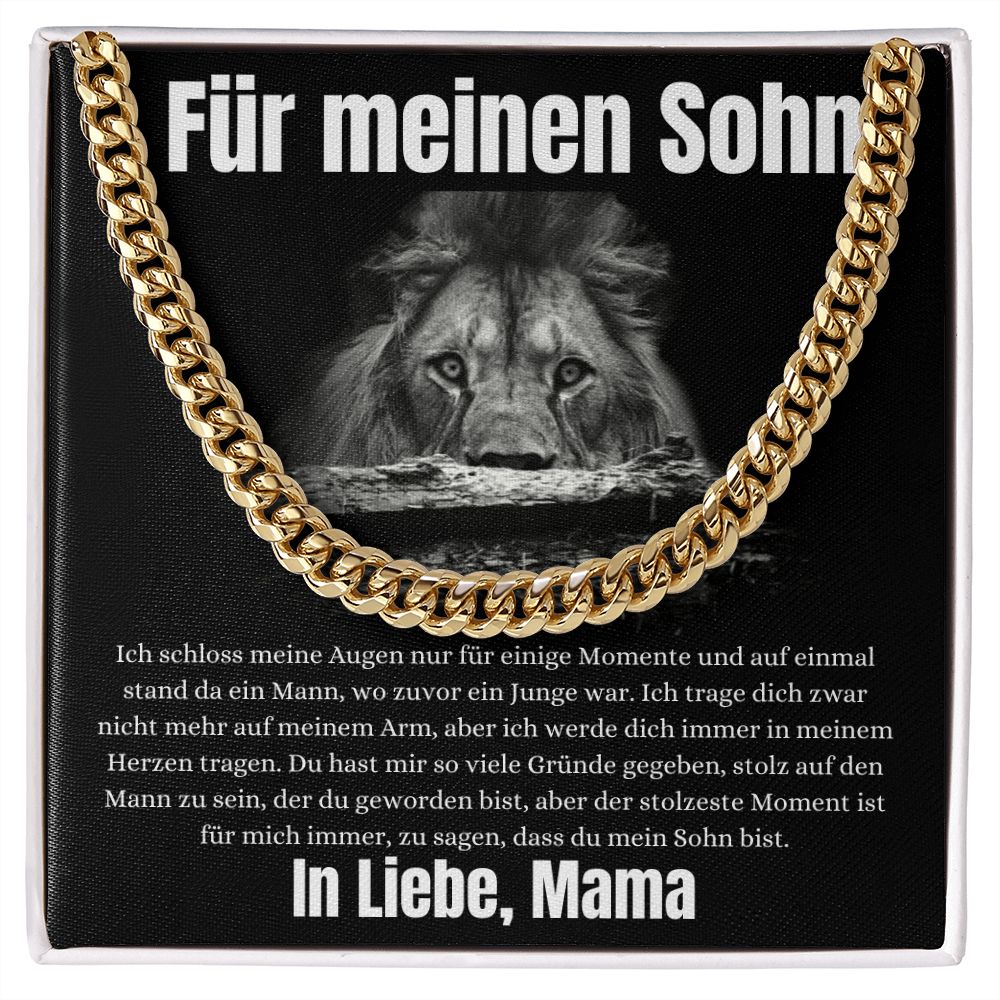 Für Meinen Sohn - Ich Schloss Meine Augen - Cuban Link Chain