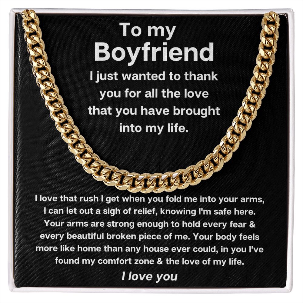 To My Boyfriend - I Just Wanted To Thank You - Cuban Chain Link