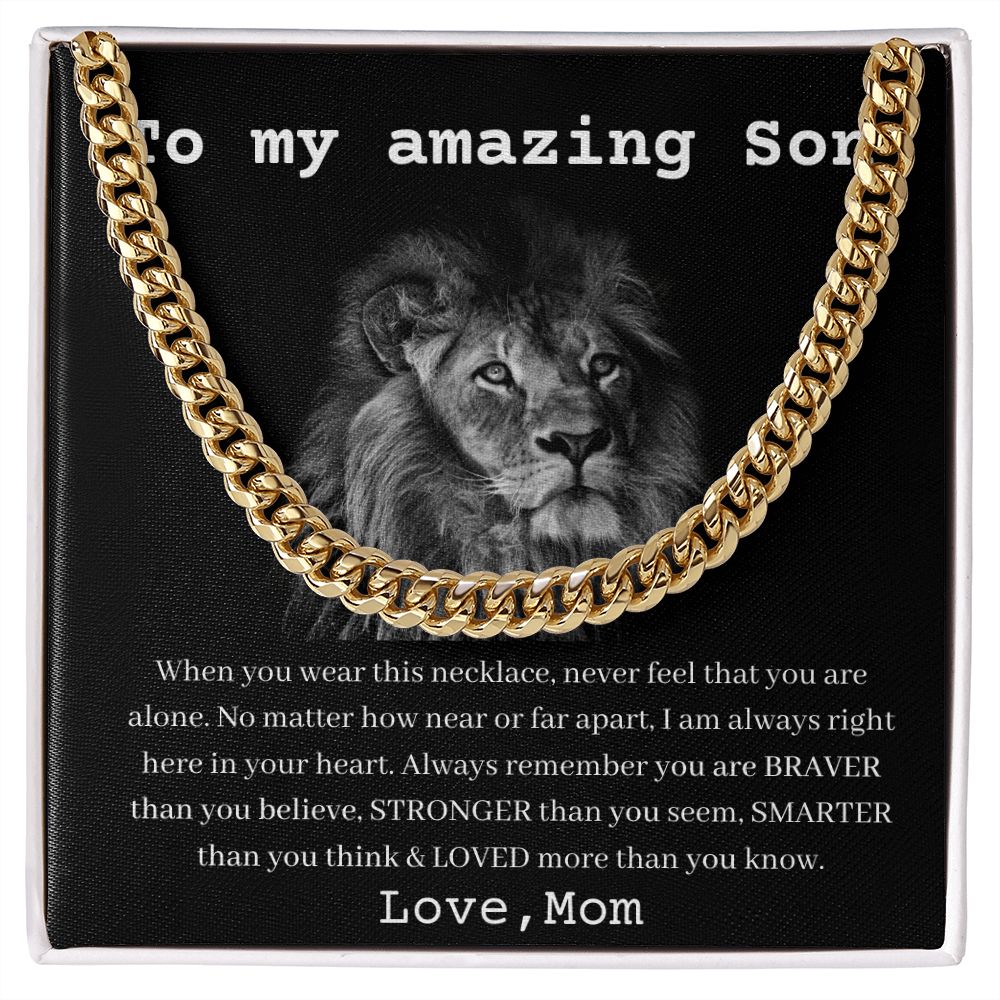 To My Amazing Son - Cuban Chain Necklace