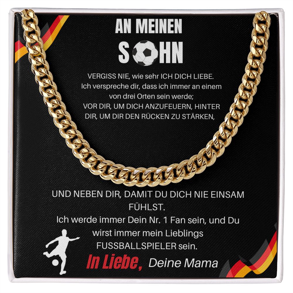 An Meinen Sohn | Lieblings Fussballspieler | Cuban Link Halskette