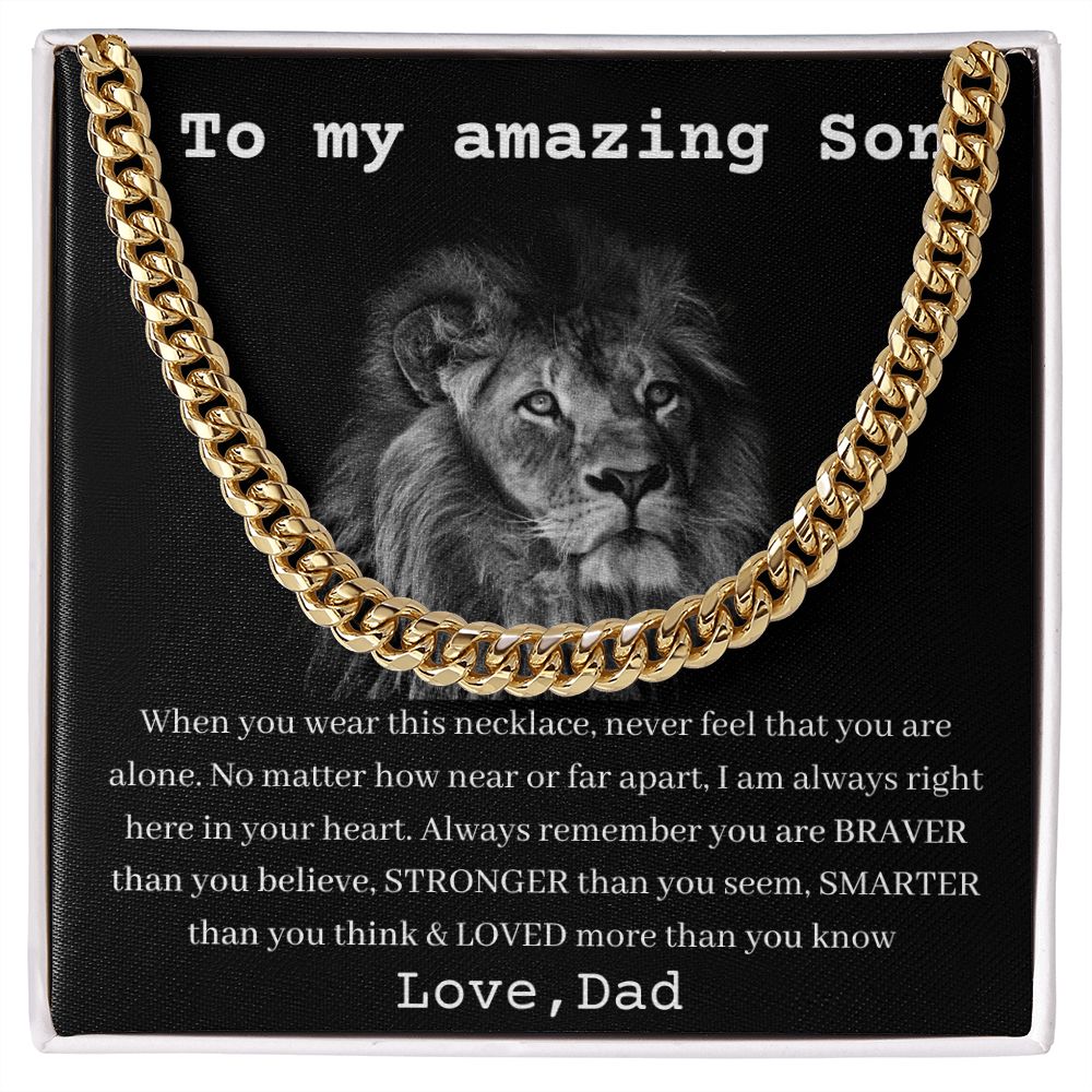 To My Amazing Son - Love Dad - Cuban Chain Link