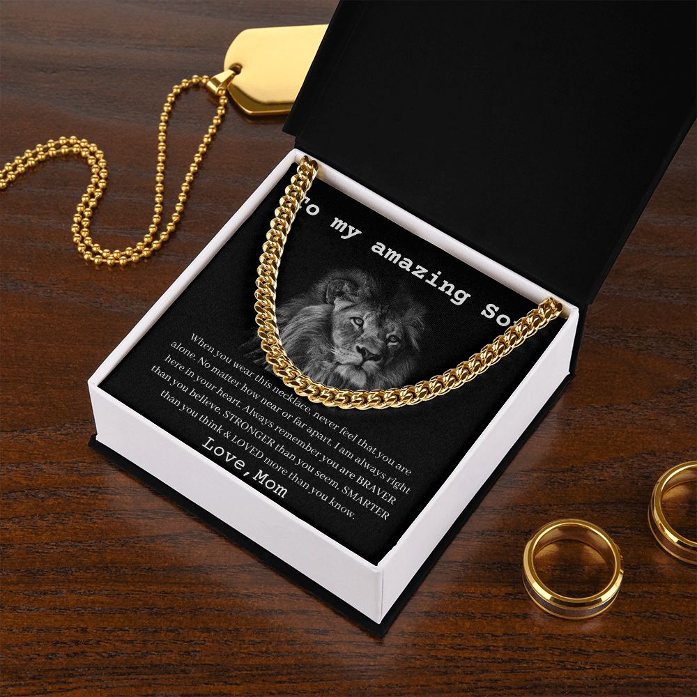 To My Amazing Son - Cuban Chain Necklace