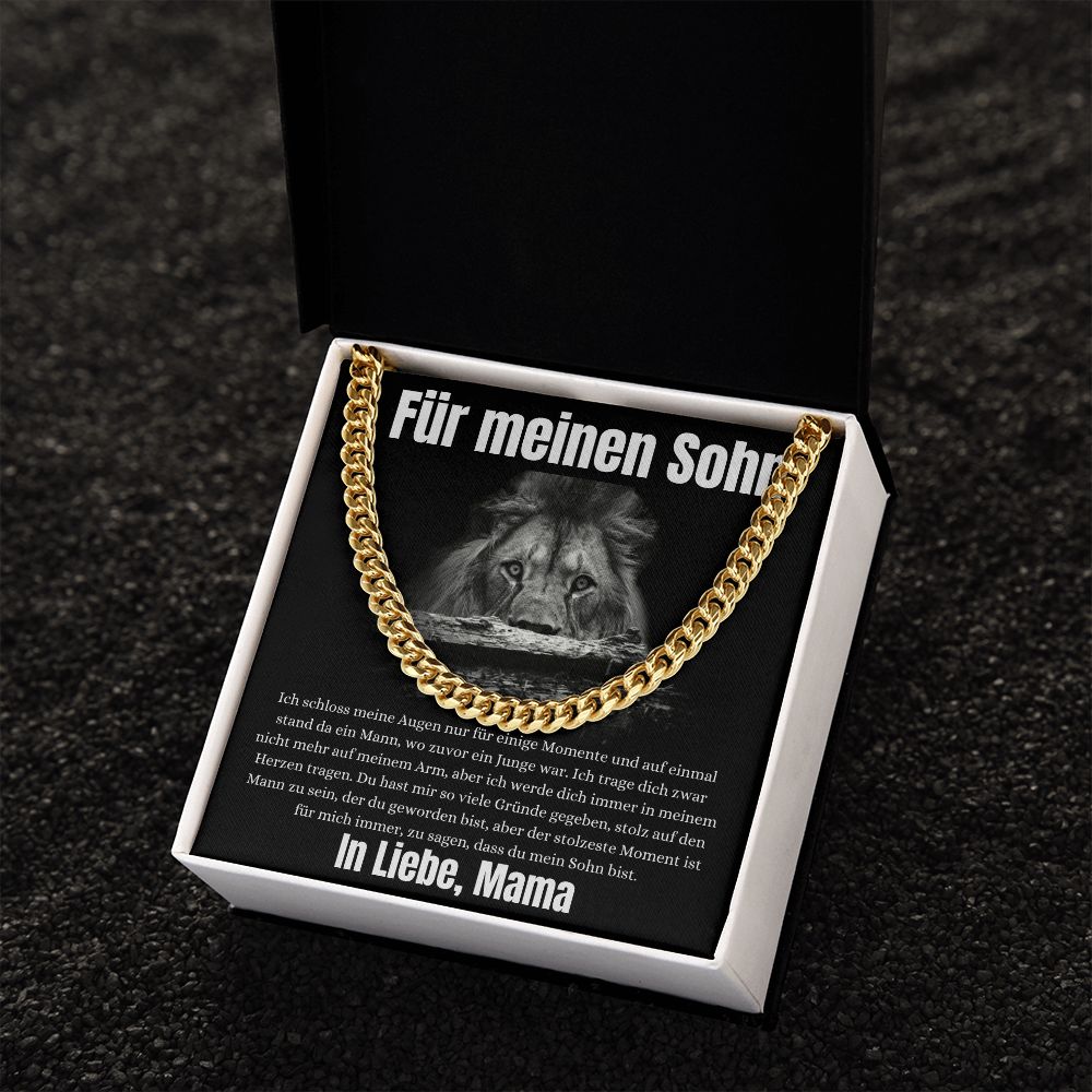 Für Meinen Sohn - Ich Schloss Meine Augen - Cuban Link Chain