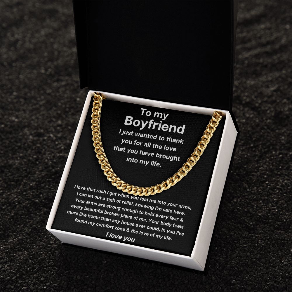 To My Boyfriend - I Just Wanted To Thank You - Cuban Chain Link