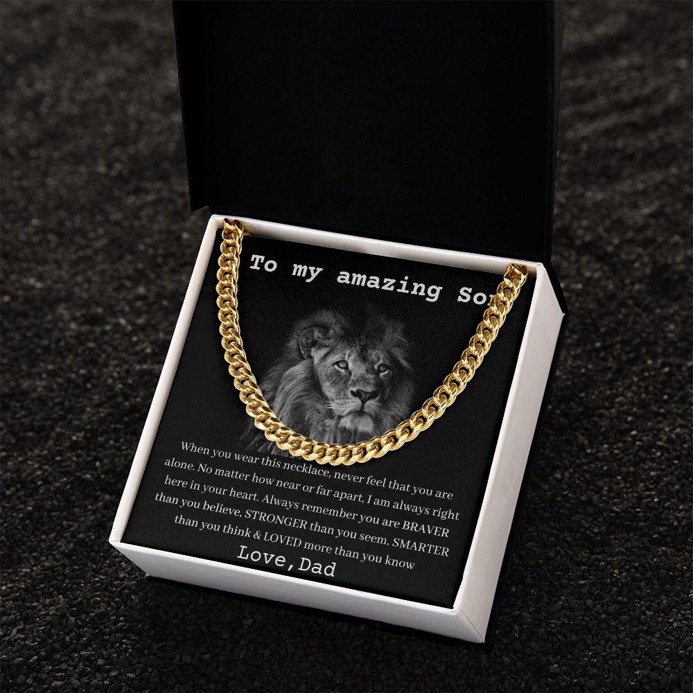 To My Amazing Son - Love Dad - Cuban Chain Link