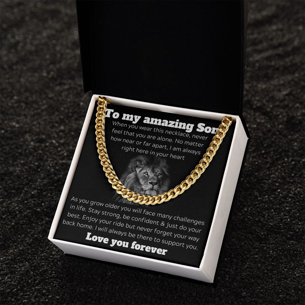 To My Amazing Son - As You Grow Older - Cuban Chain Link