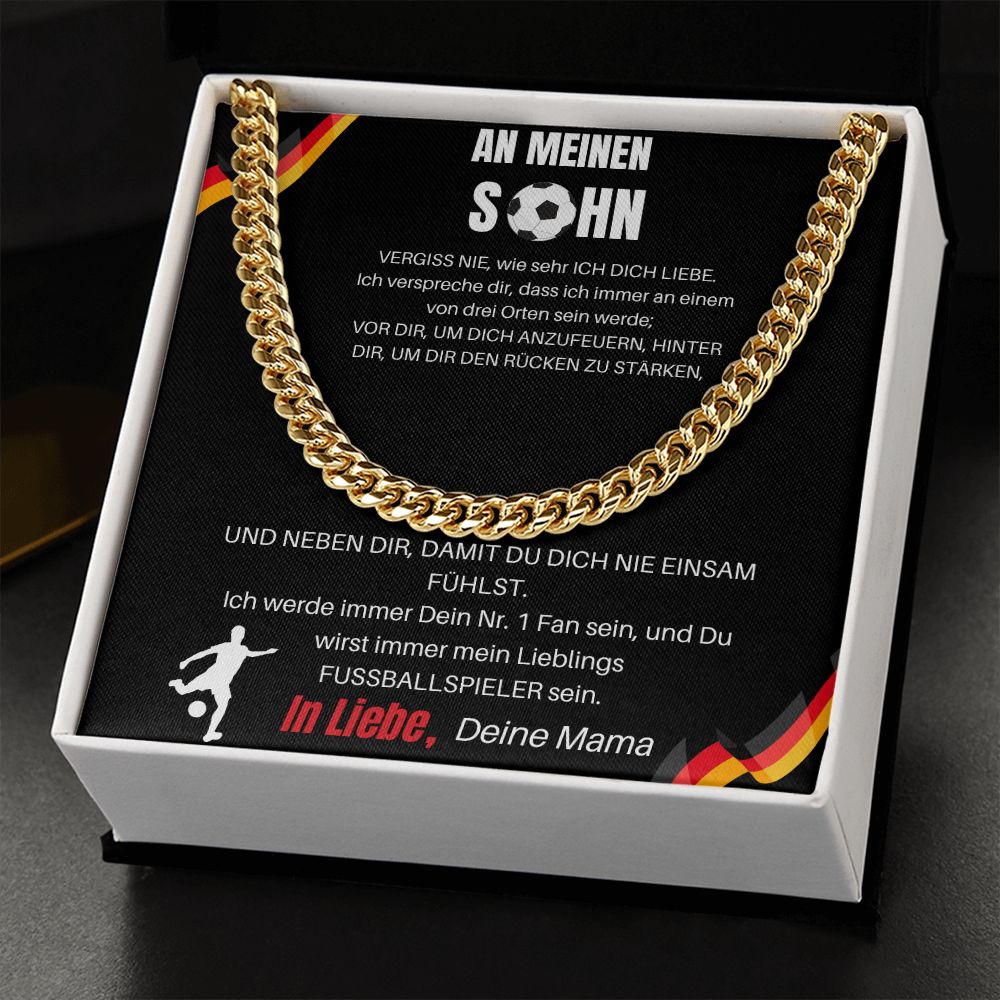 An Meinen Sohn | Lieblings Fussballspieler | Cuban Link Halskette
