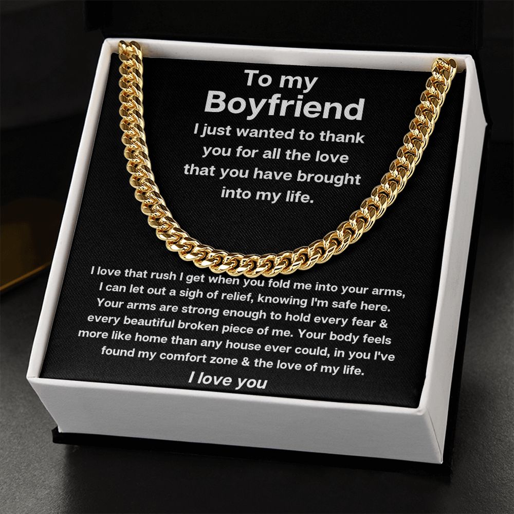 To My Boyfriend - I Just Wanted To Thank You - Cuban Chain Link