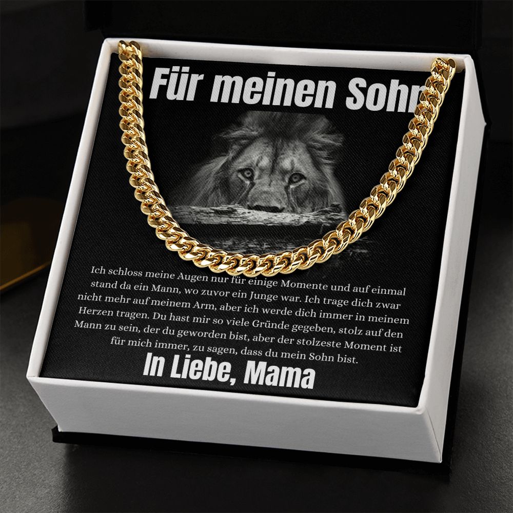 Für Meinen Sohn - Ich Schloss Meine Augen - Cuban Link Chain