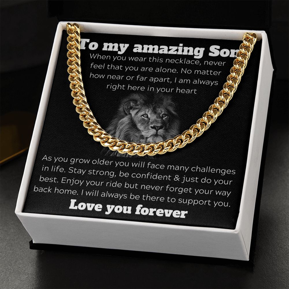 To My Amazing Son - As You Grow Older - Cuban Chain Link
