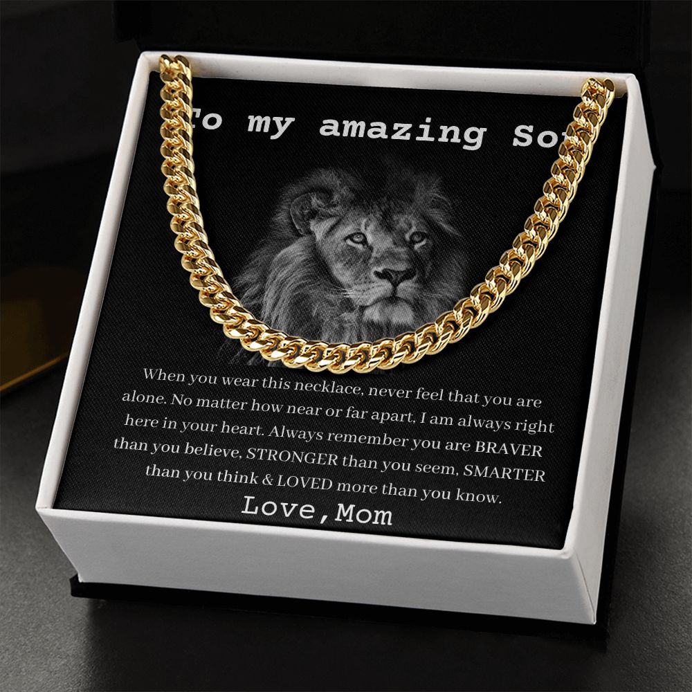 To My Amazing Son - Cuban Chain Necklace