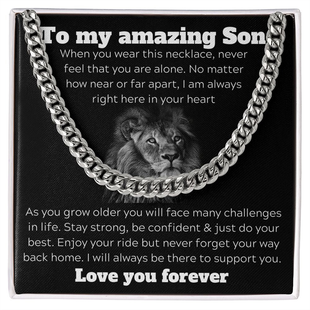 To My Amazing Son - As You Grow Older - Cuban Chain Link