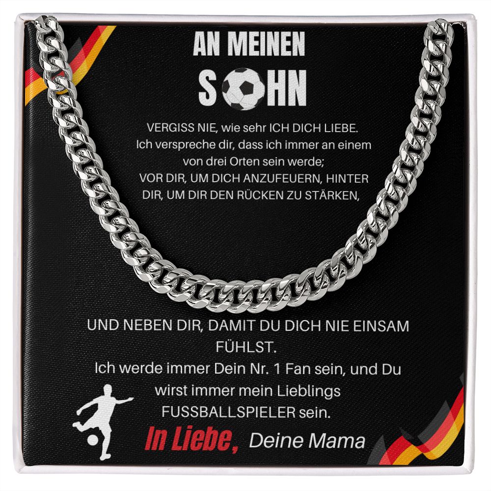 An Meinen Sohn | Lieblings Fussballspieler | Cuban Link Halskette