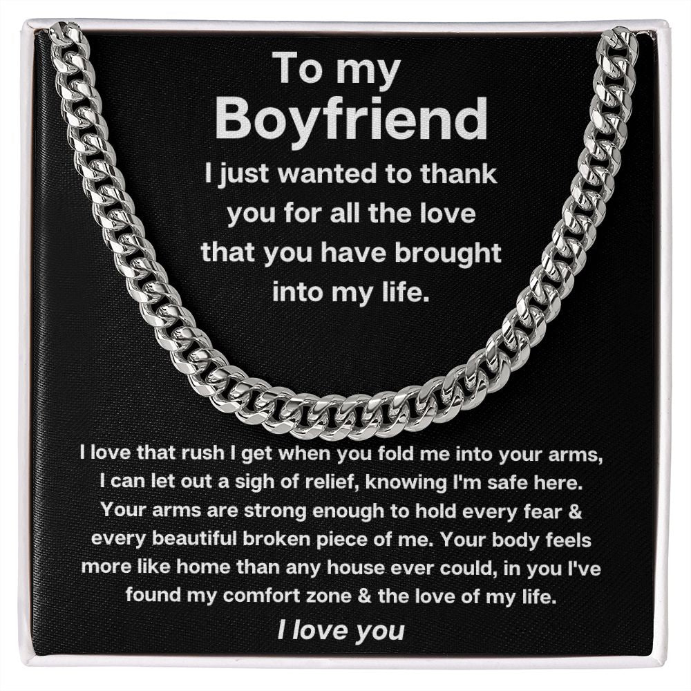 To My Boyfriend - I Just Wanted To Thank You - Cuban Chain Link