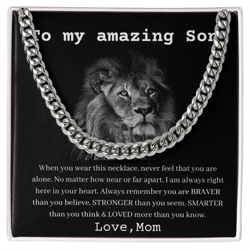 To My Amazing Son - Cuban Chain Necklace