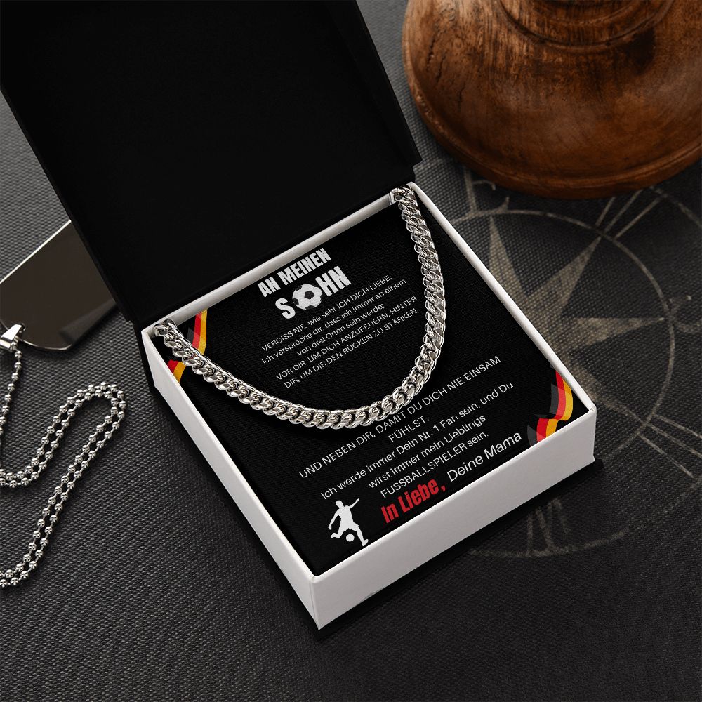 An Meinen Sohn | Lieblings Fussballspieler | Cuban Link Halskette