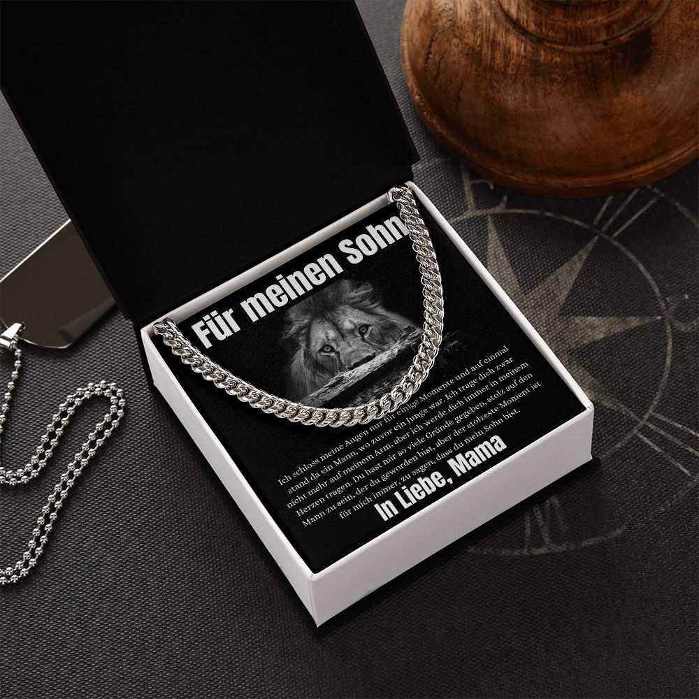 Für Meinen Sohn - Ich Schloss Meine Augen - Cuban Link Chain