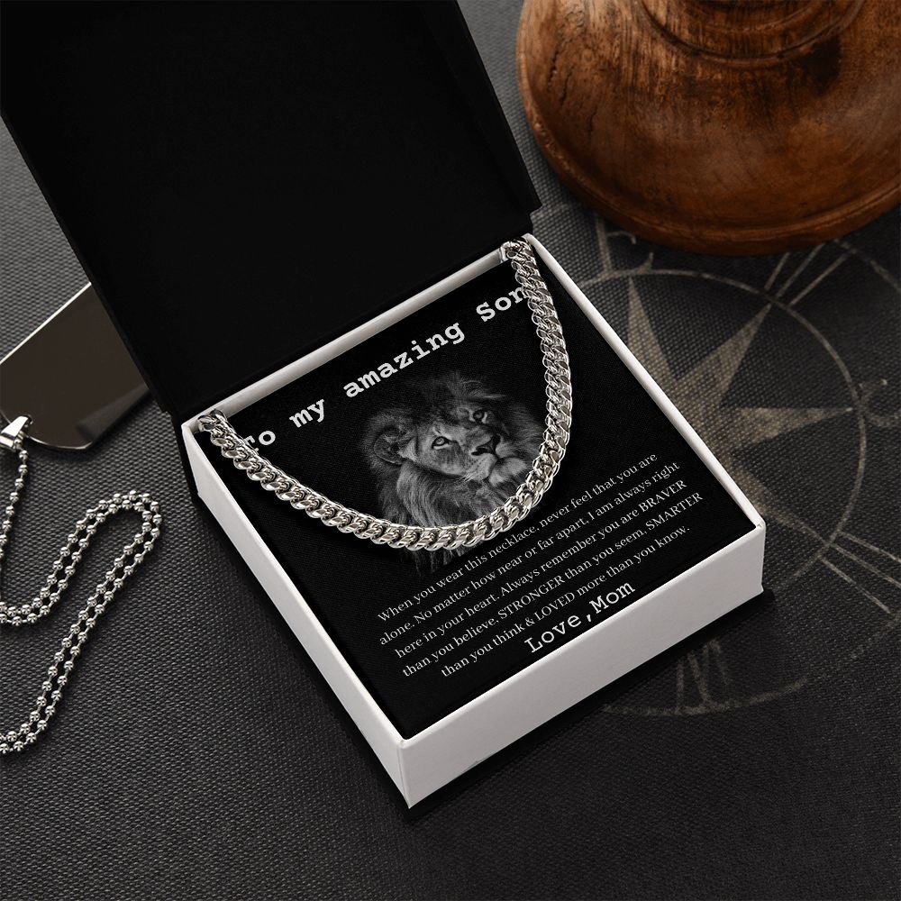 To My Amazing Son - Cuban Chain Necklace