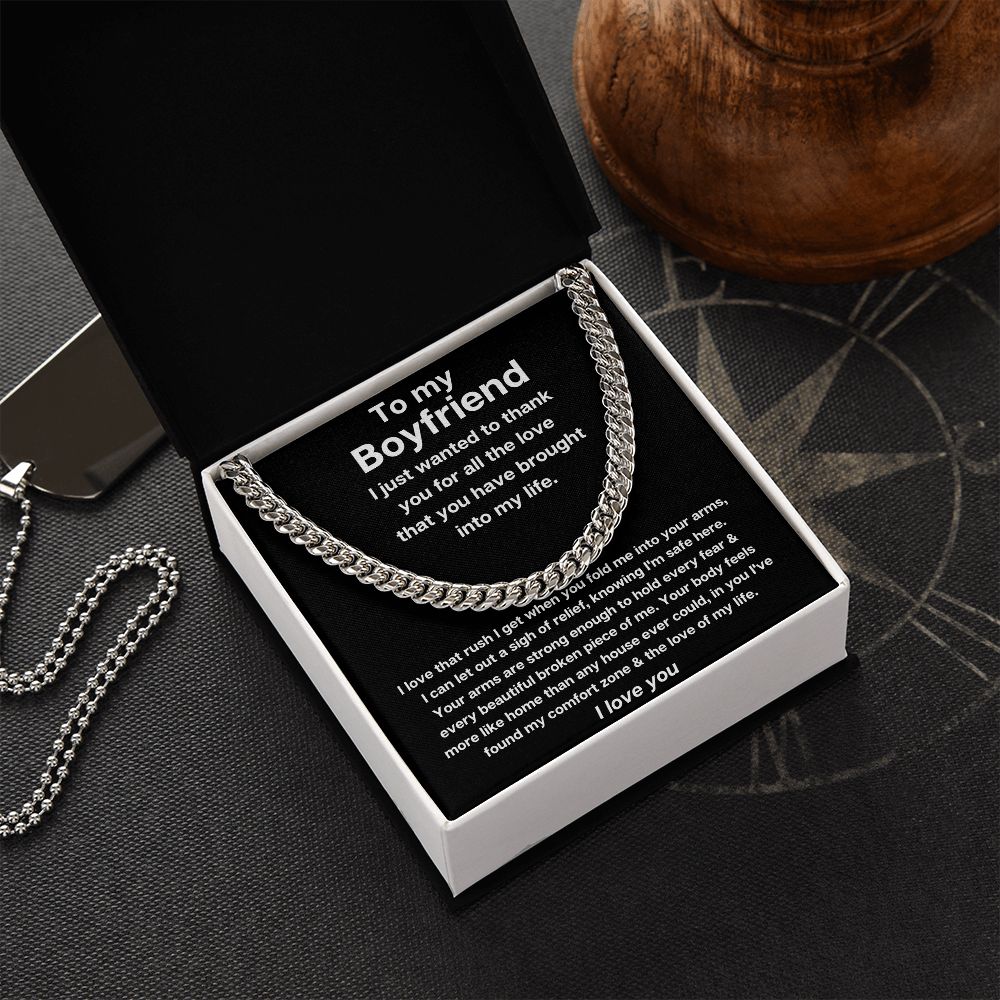 To My Boyfriend - I Just Wanted To Thank You - Cuban Chain Link