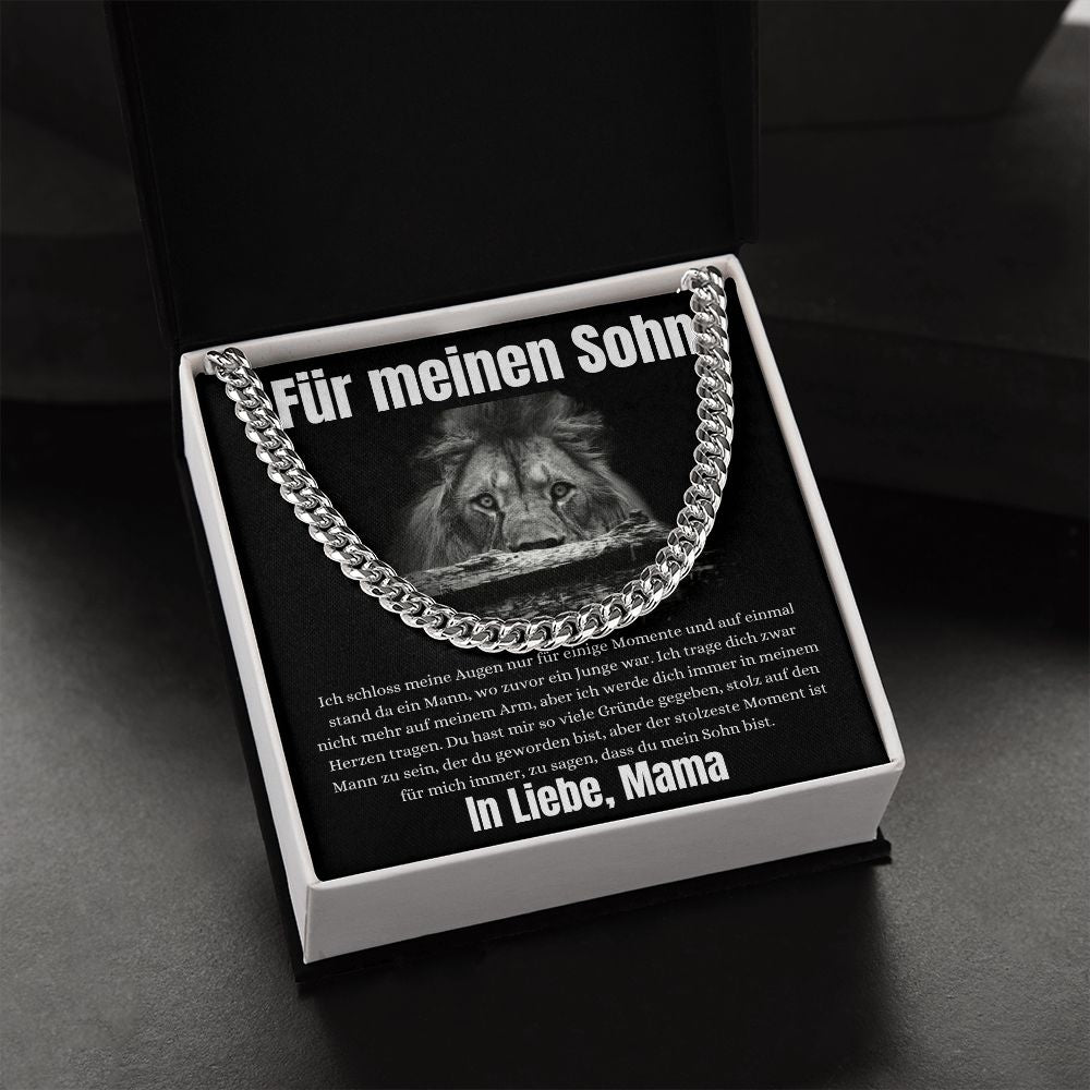 Für Meinen Sohn - Ich Schloss Meine Augen - Cuban Link Chain
