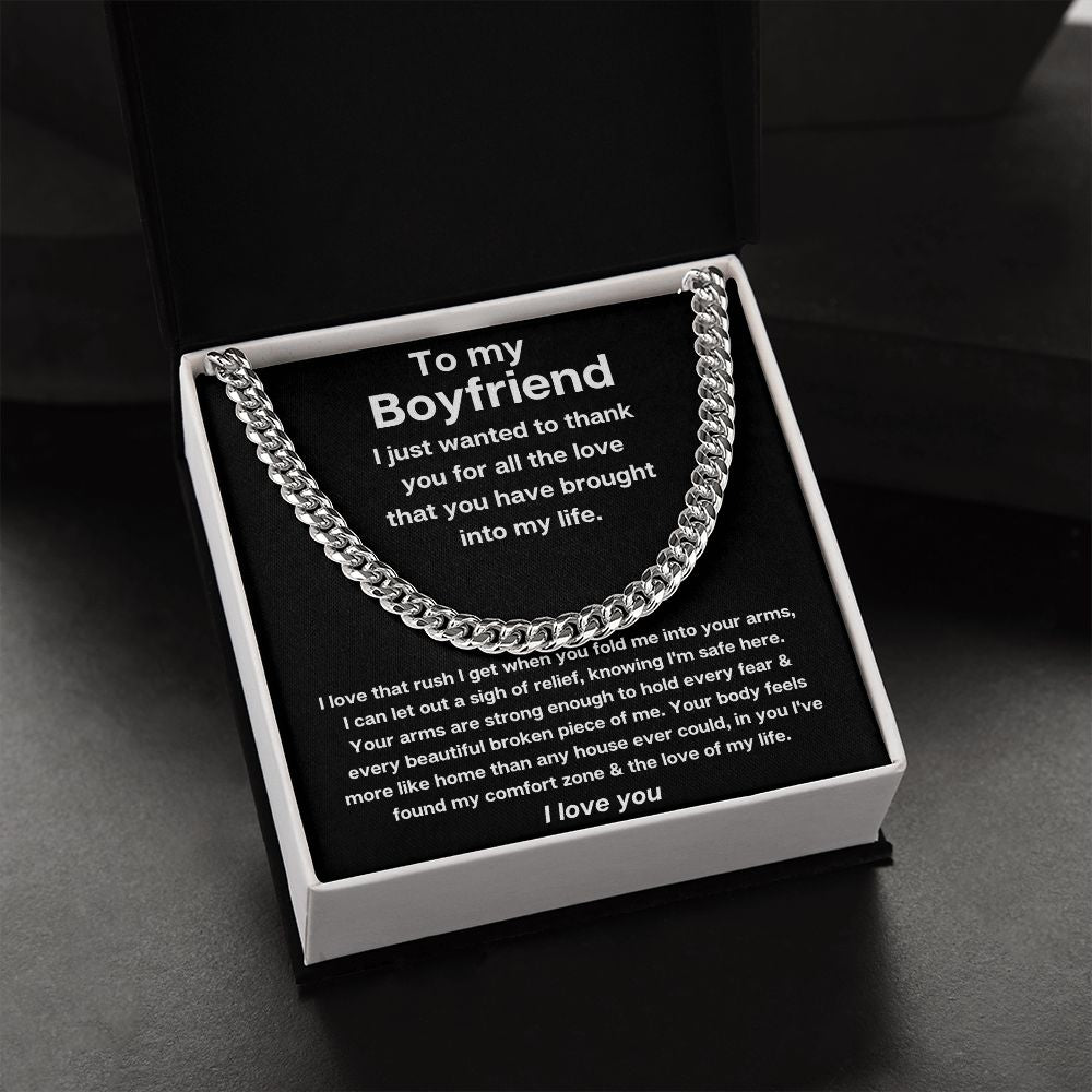 To My Boyfriend - I Just Wanted To Thank You - Cuban Chain Link