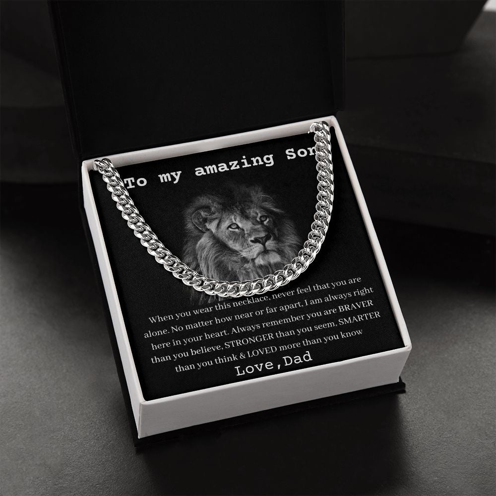 To My Amazing Son - Love Dad - Cuban Chain Link