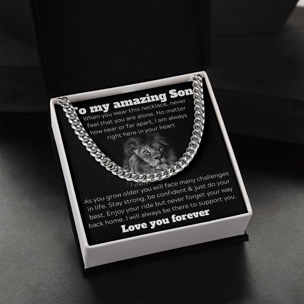 To My Amazing Son - As You Grow Older - Cuban Chain Link