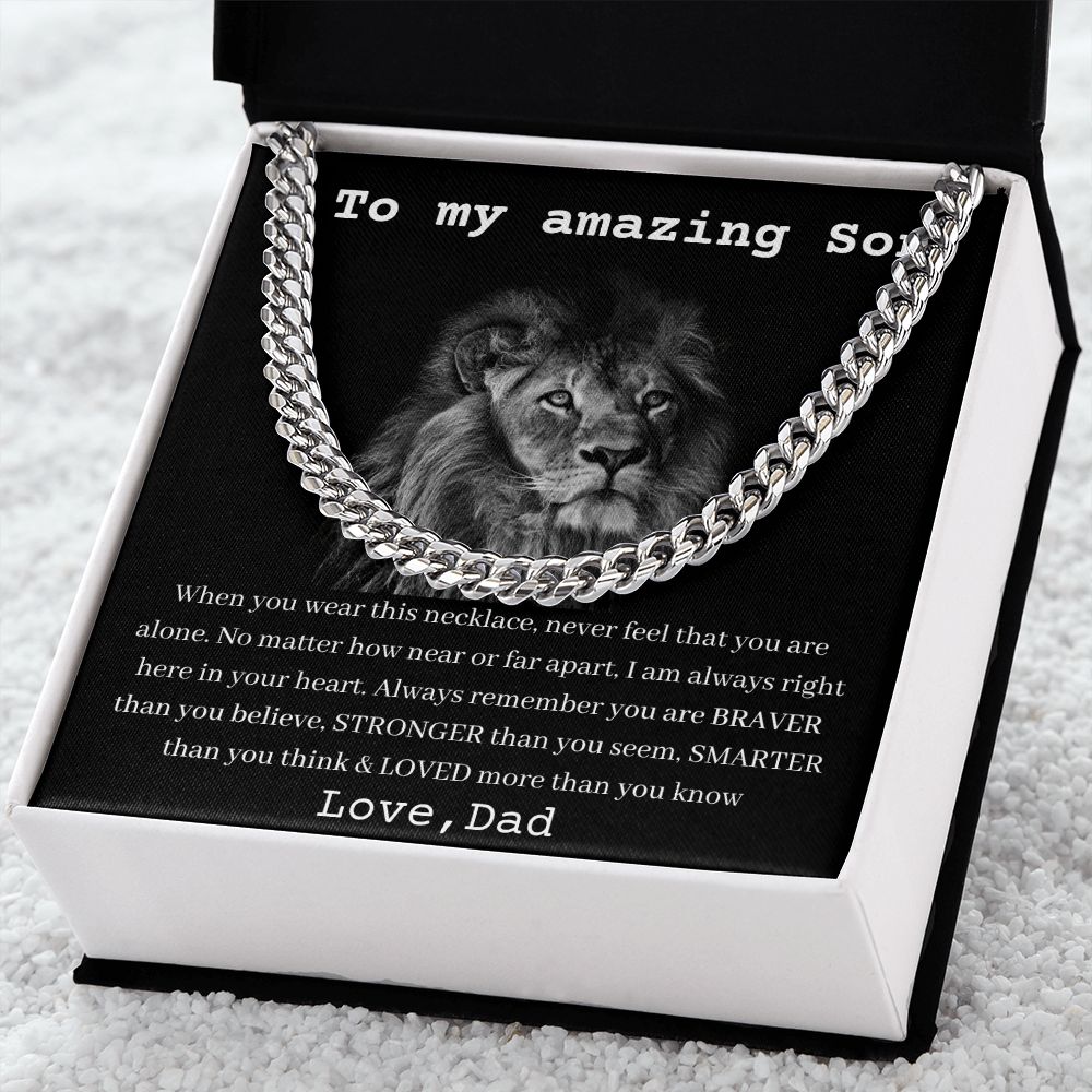 To My Amazing Son - Love Dad - Cuban Chain Link
