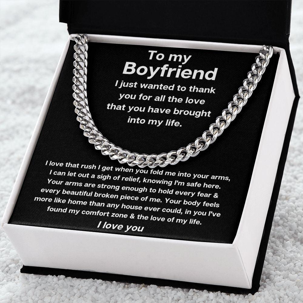 To My Boyfriend - I Just Wanted To Thank You - Cuban Chain Link