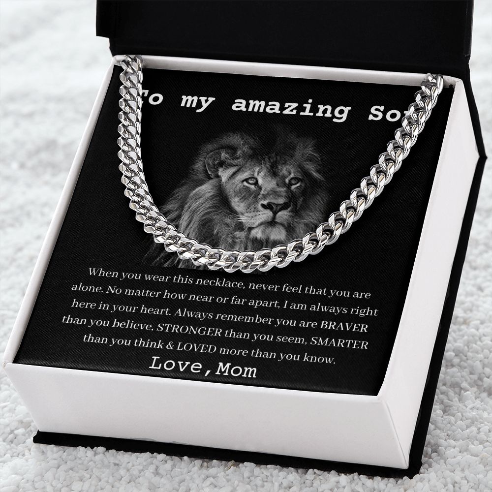 To My Amazing Son - Cuban Chain Necklace