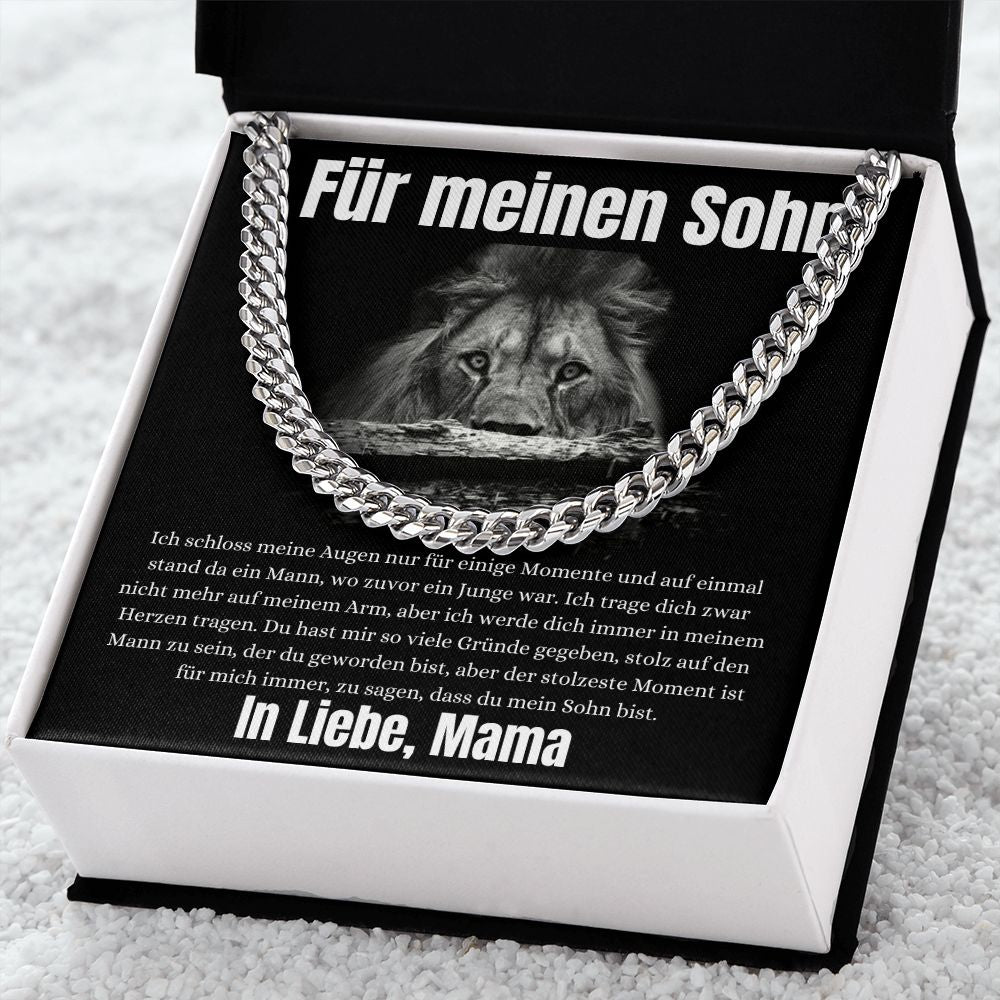 Für Meinen Sohn - Ich Schloss Meine Augen - Cuban Link Chain