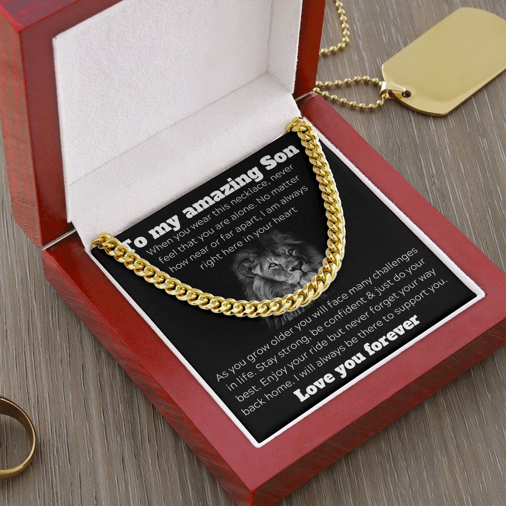 To My Amazing Son - As You Grow Older - Cuban Chain Link