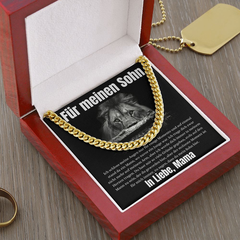 Für Meinen Sohn - Ich Schloss Meine Augen - Cuban Link Chain