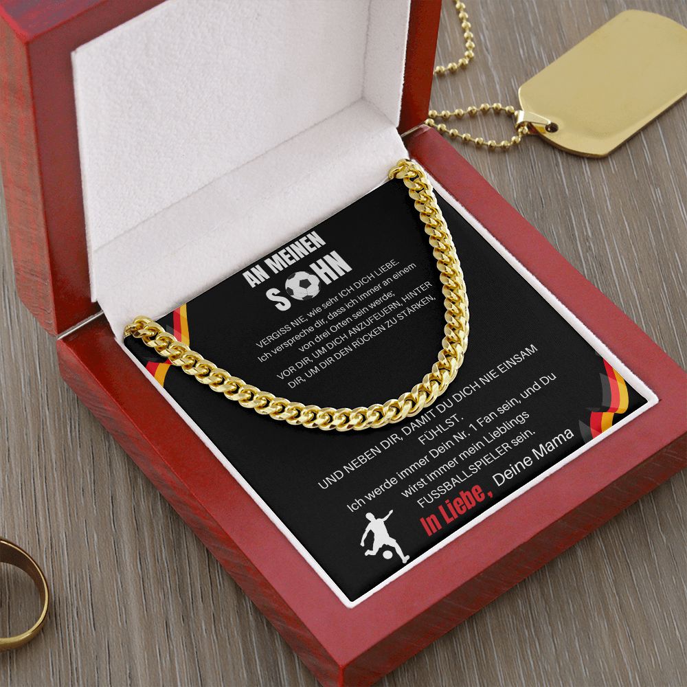An Meinen Sohn | Lieblings Fussballspieler | Cuban Link Halskette
