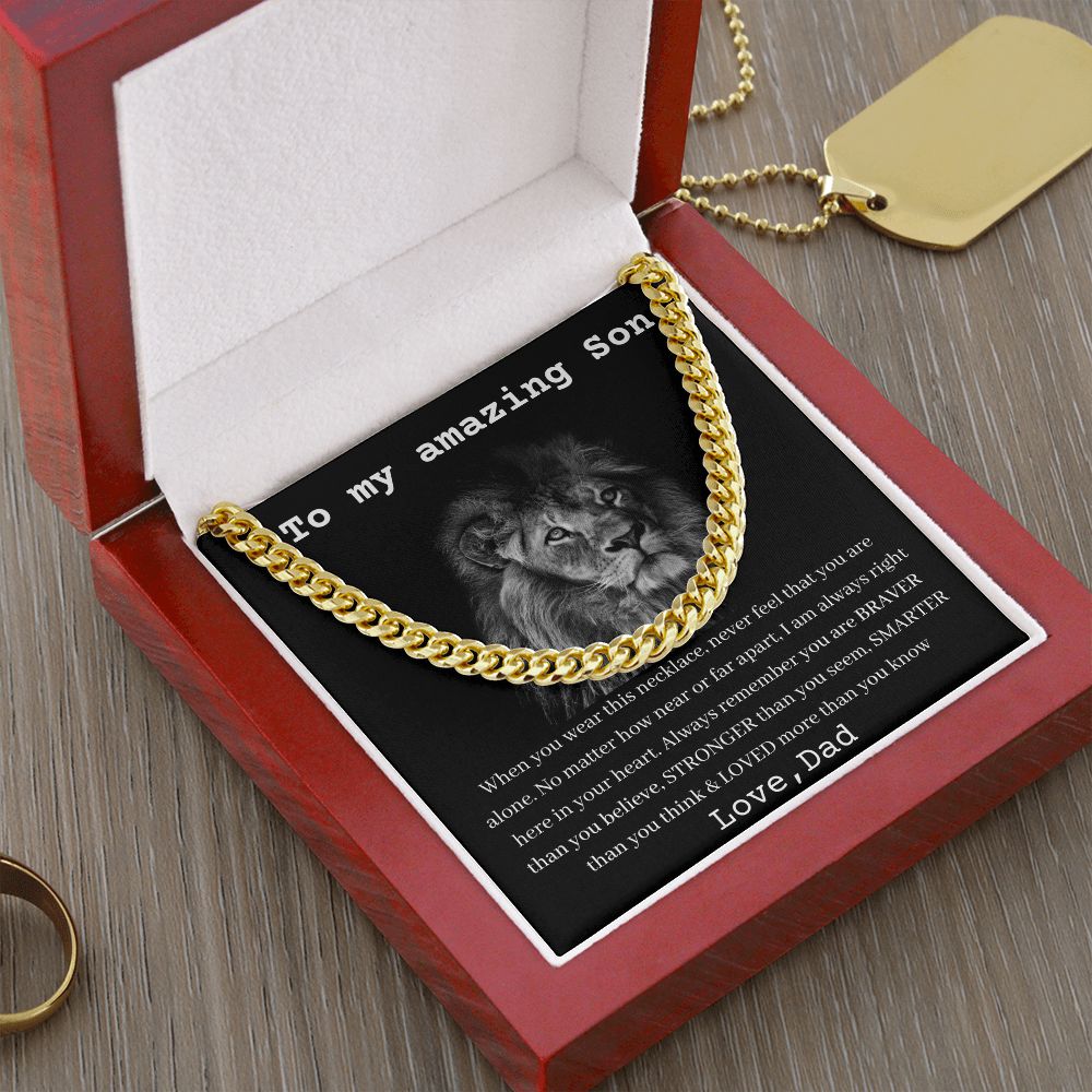 To My Amazing Son - Love Dad - Cuban Chain Link