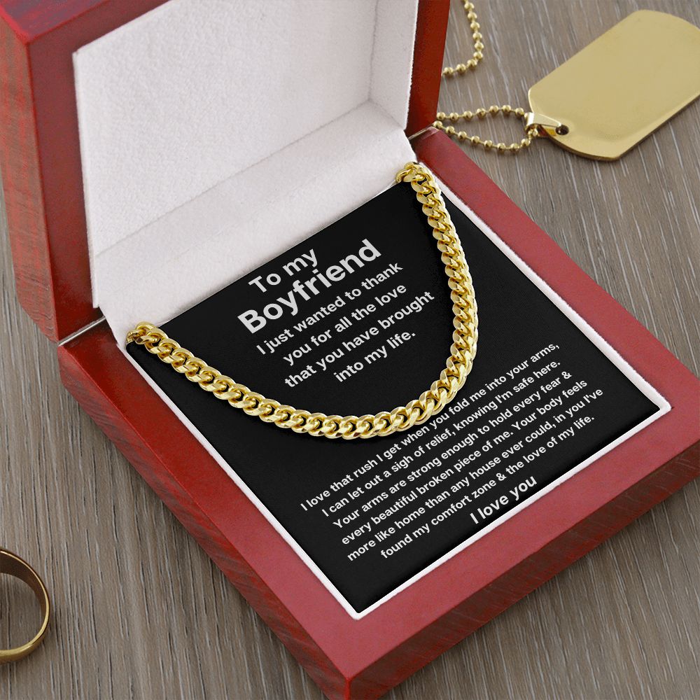 To My Boyfriend - I Just Wanted To Thank You - Cuban Chain Link