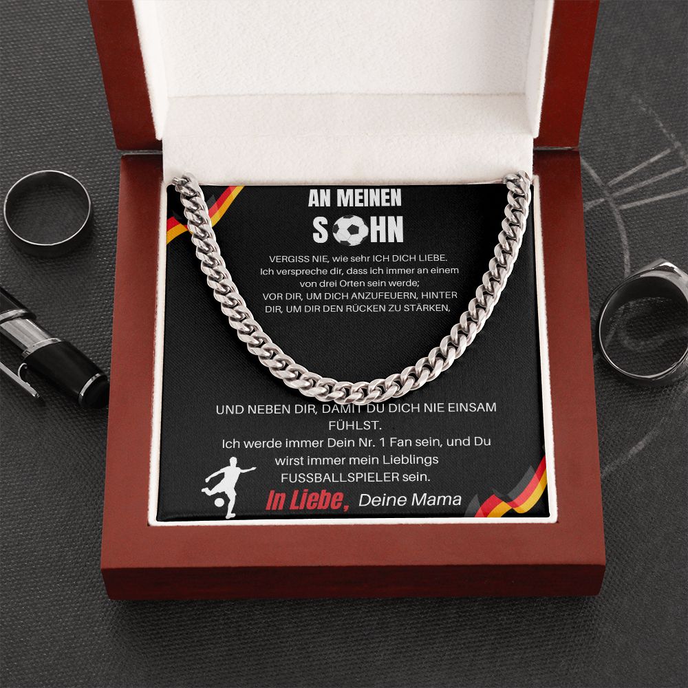 An Meinen Sohn | Lieblings Fussballspieler | Cuban Link Halskette
