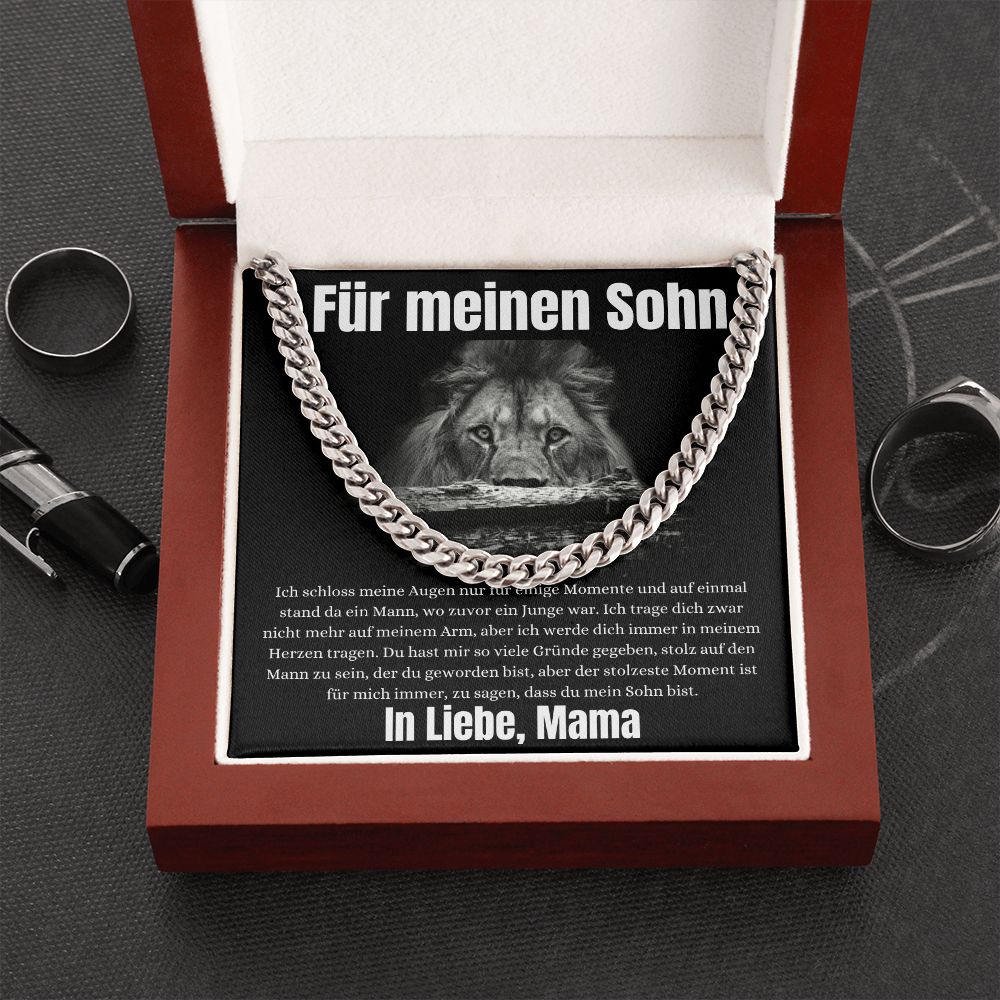 Für Meinen Sohn - Ich Schloss Meine Augen - Cuban Link Chain