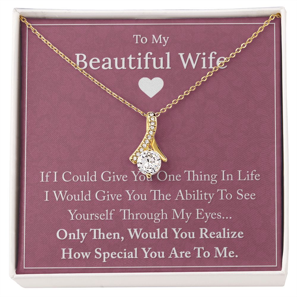 To My Beautiful Wife - Alluring Beauty Necklace