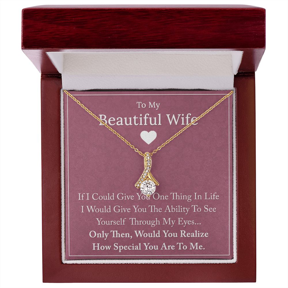 To My Beautiful Wife - Alluring Beauty Necklace