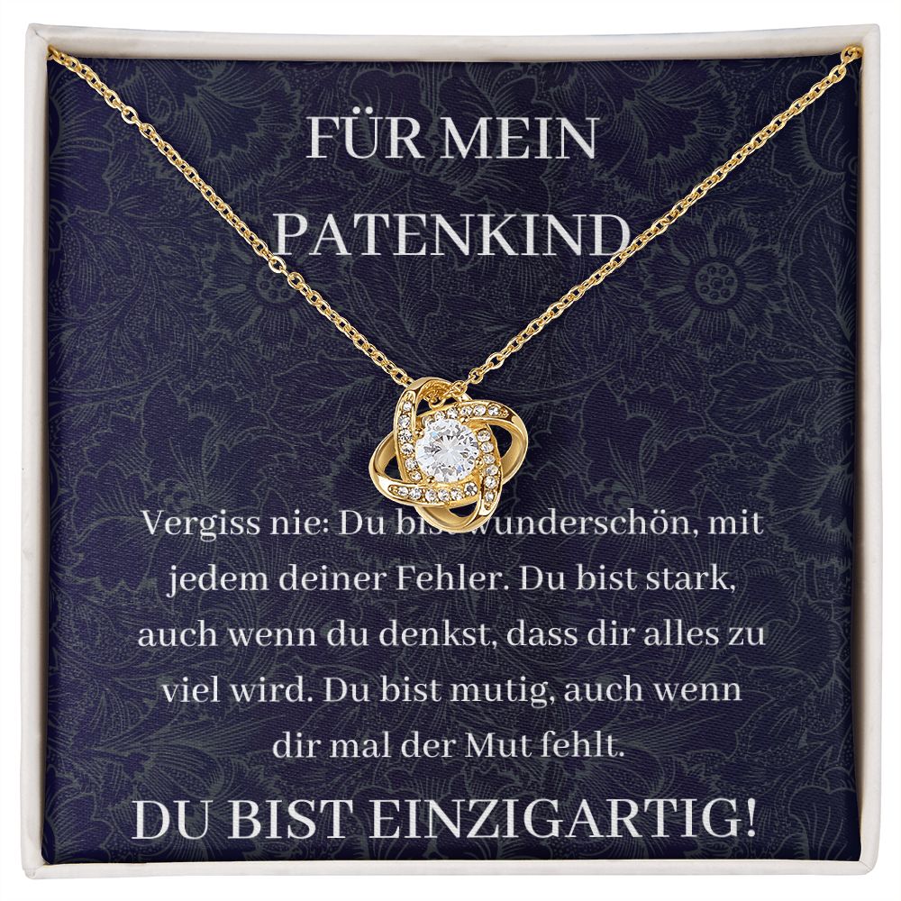 Für Mein Patenkind - Vergiss Nie - Love Knot Necklace