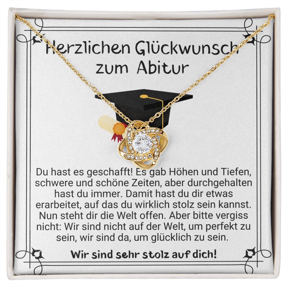 Herzlichen Glückwunsch Zum Abitur - Du Hast Es Geschafft - Love Knot Necklace