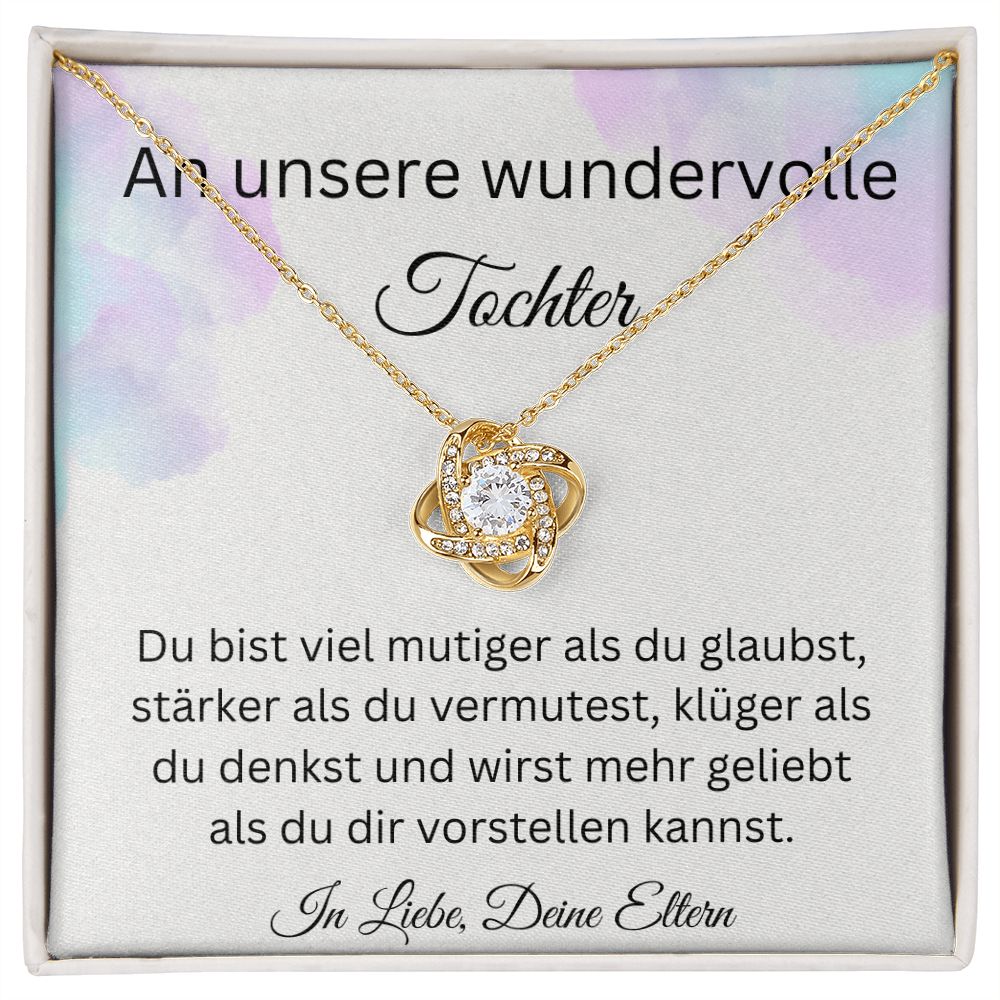 An Unsere Wundervolle Tochter - Liebesknoten Kette
