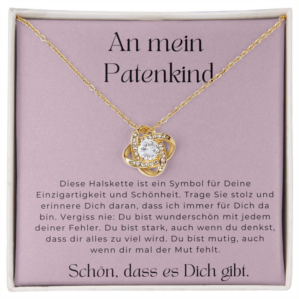 An Mein Patenkind - Diese Halskette - Love Knot Necklace