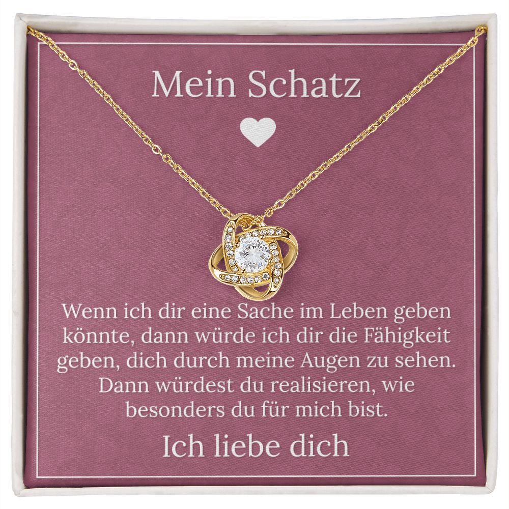 Mein Schatz - Ich Liebe Dich - Love Knot Necklace